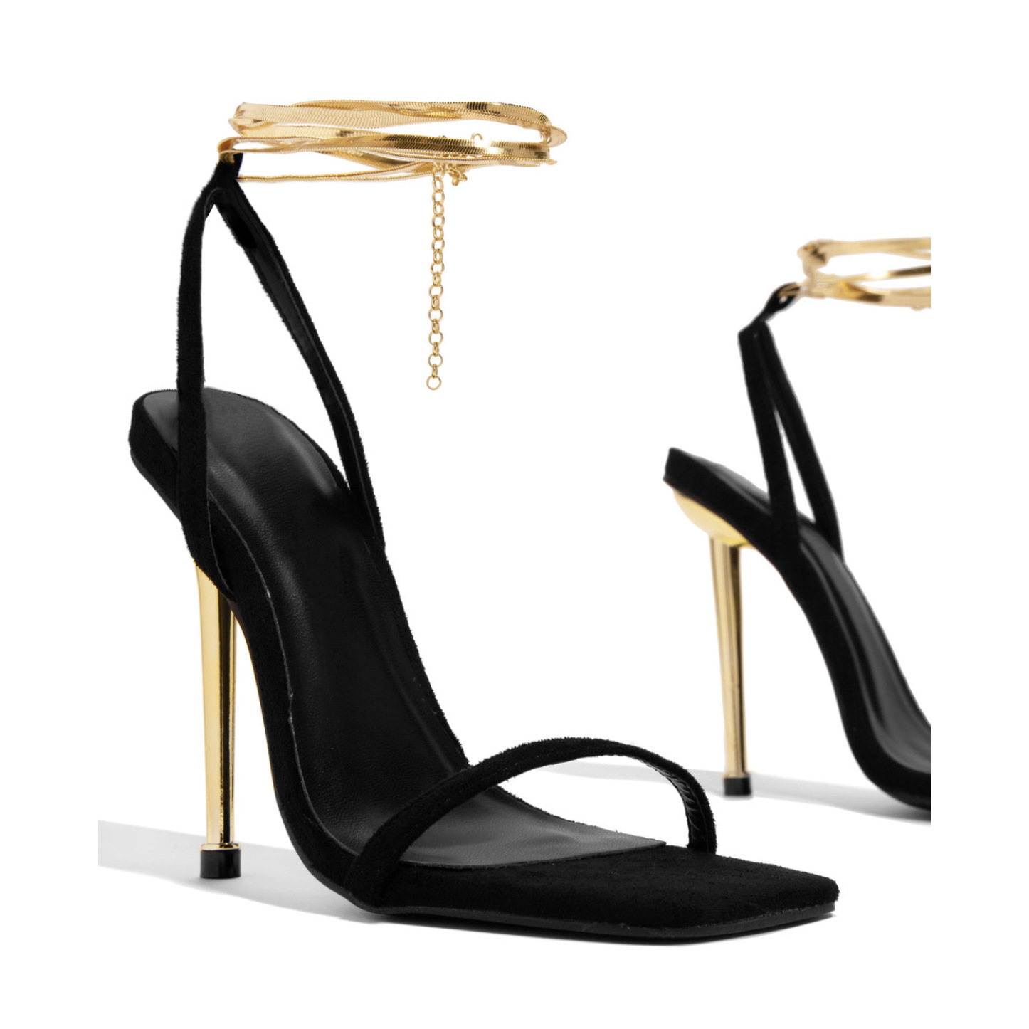 Elegant High Heel Sandals With Chain Strap For Women_voghion.com