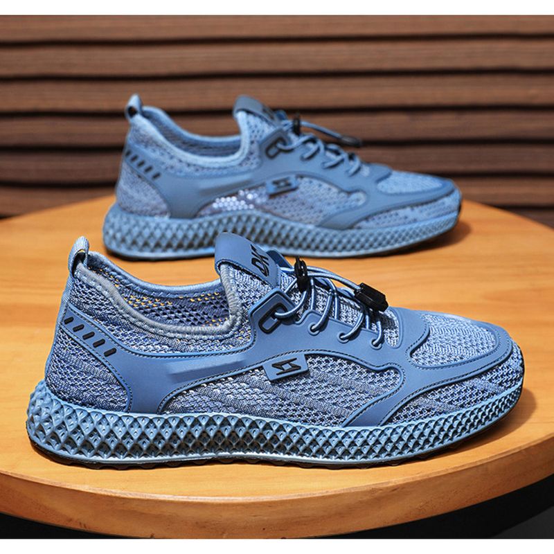 Net men 2024 new summer breathable hollow thin men's mesh leisure sports running air conditioning shoes_voghion.com