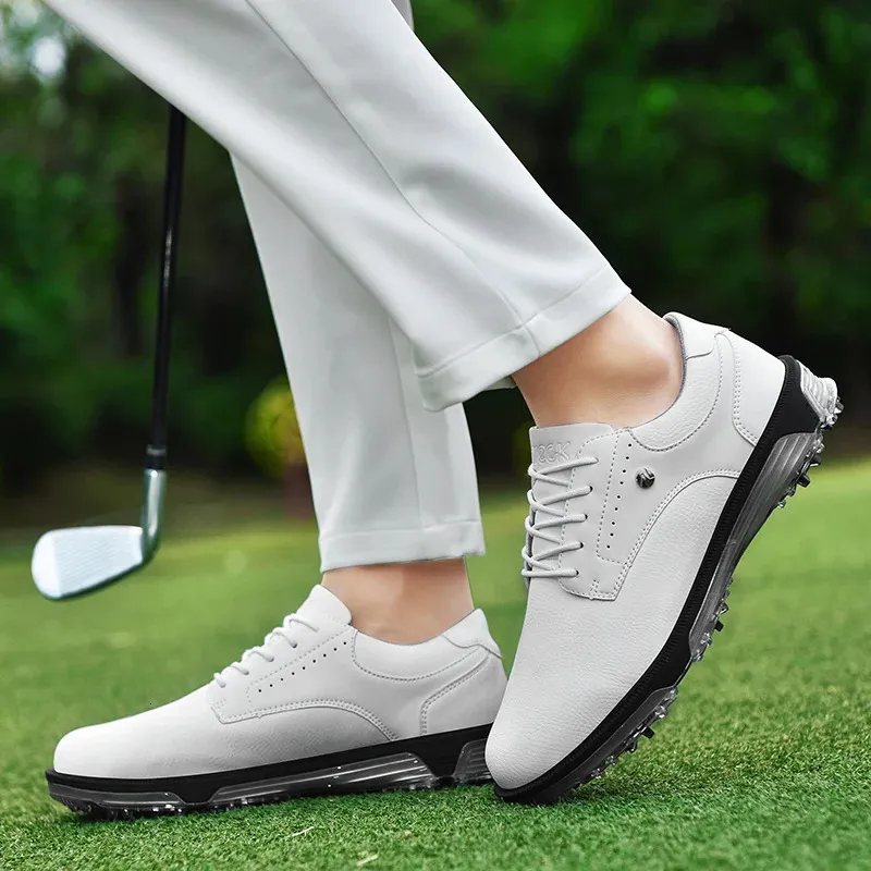 Αδιάβροχα παπούτσια Golfer Sport Man Ankle Golf Sneaker Είδη παπουτσιών γκολφ Παπούτσια γκολφ Αντιολισθητικά άνετα παπούτσια για περπάτημα μαύρο 240_voghion.com