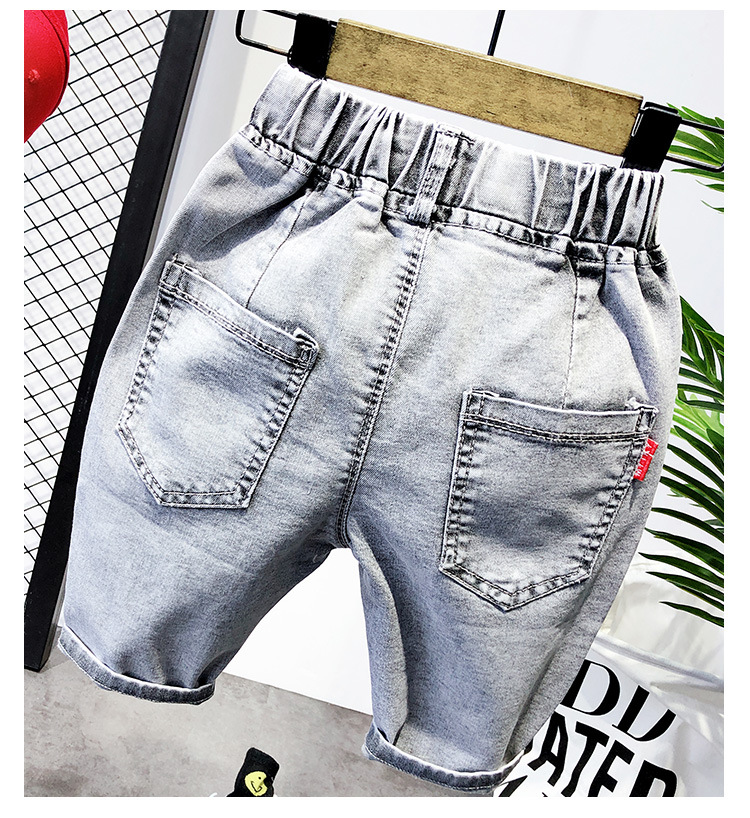 Mutter & Kinder kinder denim shorts kinder jeans Jungen lose shorts zwei-ton shorts_voghion.com