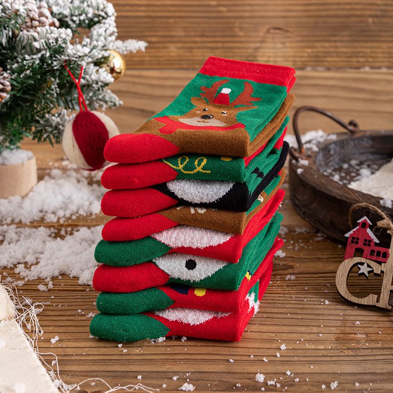 Autumn/Winter Children's Mid Tube Christmas Soft, Comfortable, Breathable, Warm Available in 8 Colors Cartoon Full_voghion.com