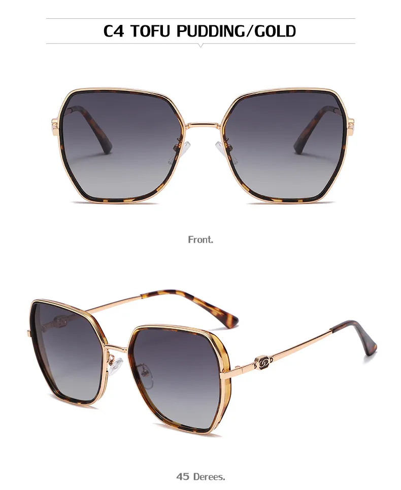 Sonnenbrille HD polarisierte Sonnenbrille für Frauen TR90 Trend Ins Net Rot Gleicher Absatz Große Unregelmäßige Linsen Brille Weiblich_voghion.com