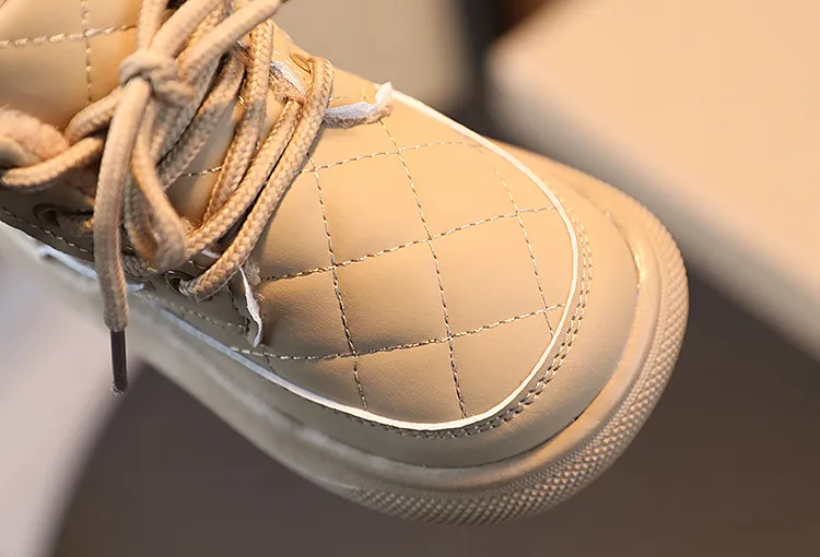 2025 Moda Plaid Autunno Bambina Scarpe Ragazzi Caviglia Flessibile Fondo Spesso Bambini Stivali da Neve Littlesprouts Nuovi Bambini_voghion.com