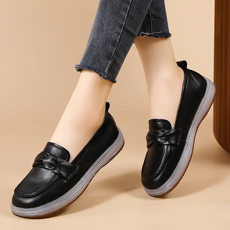 Damenschuhe Casual Single Schuhe Flache Mom Schuhe Loafers_voghion.com