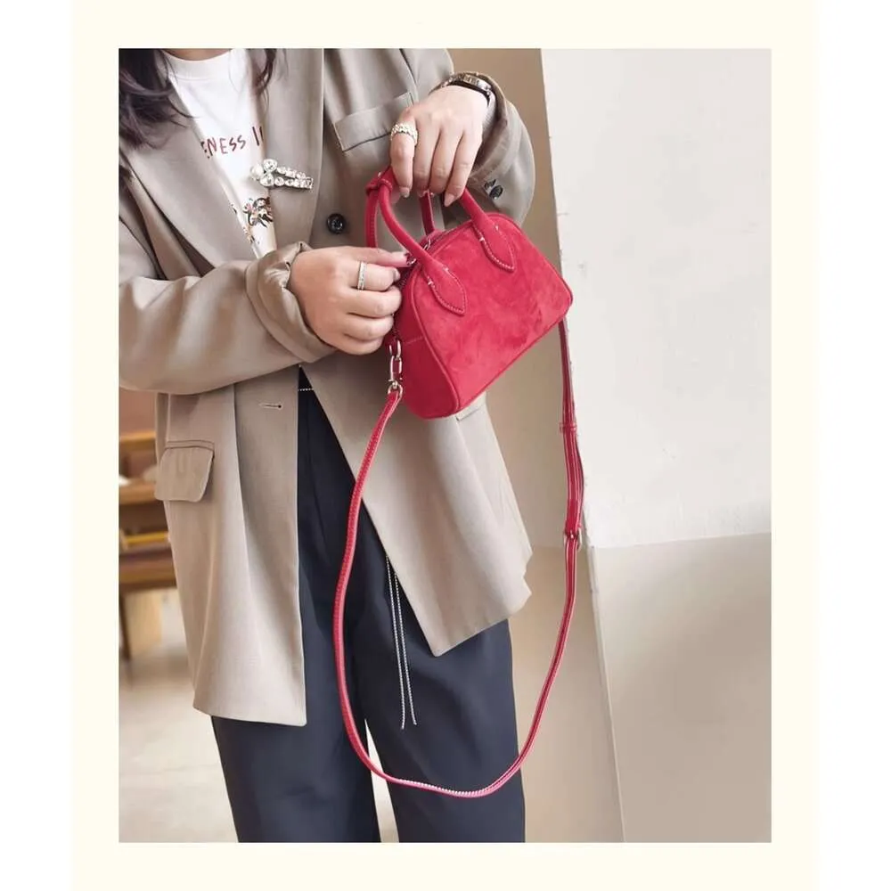 Sac à bandoulière rétro tendance en cuir véritable et daim pour femme_voghion.com