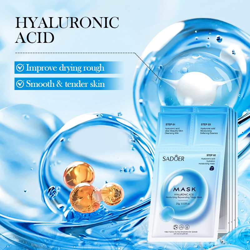 All English SADOER Hyaluronic Acid Moisturizing Trilogy facial mask
