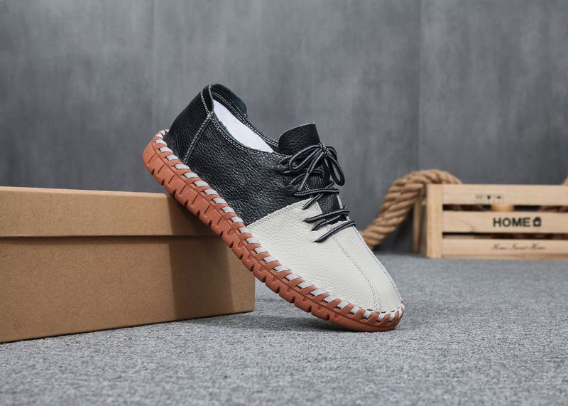 Scarpe estive nuove in pelle casual sportive estive da guida con punta a strato in pelle di mucca mocassini fatti a mano da uomo_voghion.com