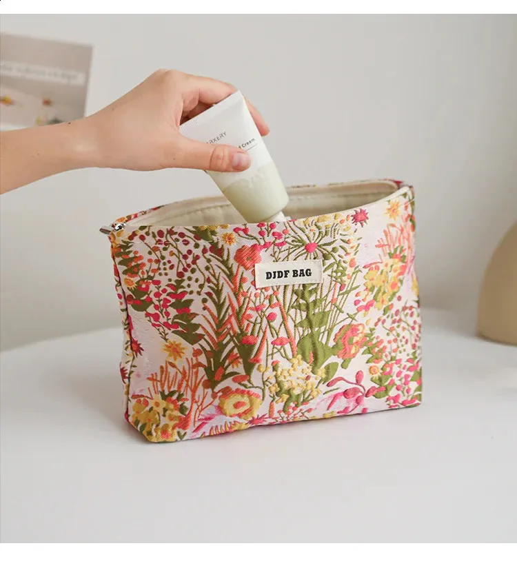 DJDF Kosmetiktasche für Damen, grüne Algen, Hautpflegeprodukte, große Kapazität, tragbarer Reise-Kulturbeutel, Münzgeldbörse_voghion.com