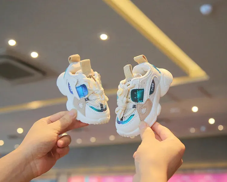 Sports autumn girls and boys mesh breathable outdoor casual running childrens sports shoes 240627_desvips.com