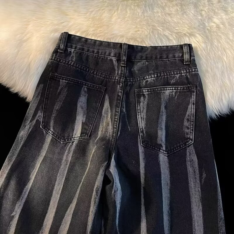 Men’s Clothing Washed tie-dyed straight denim shorts