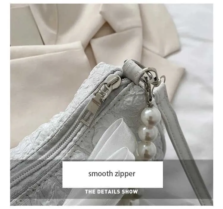 Sommer Neue Frauen Perle Handtasche Modische Trendy Bowknot Plissee Weibliche Umhängetaschen Nette Vielseitige Einzelne Schulter_voghion.com