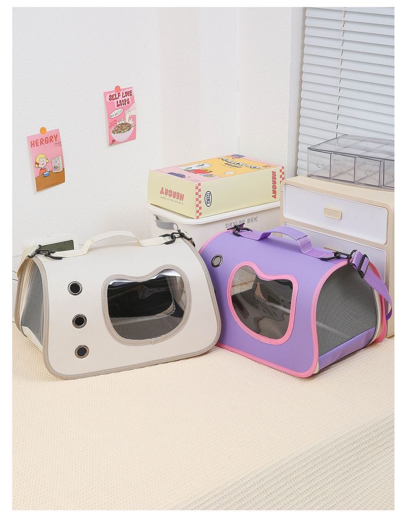 Haustiertasche, tragbare Tasche zum Ausgehen, Umhängetasche fürs Auto, kleine Hunde, atmungsaktiv, große Kapazität,_voghion.com