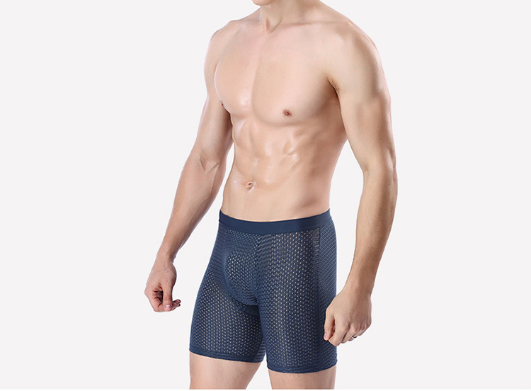 Herren Unterwäsche Ice Silk Slips Sport Mesh atmungsaktive Modal Plus Size Boxer_voghion.com