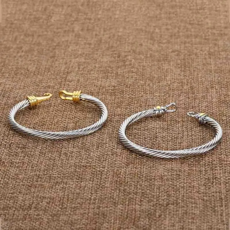 Herresmykker Armbånd Tråd Designer Armbånd Mænd Manchet Kvinde Armbånd Charm Snoet Kabel Sier Udsøgt Enkel_voghion.com