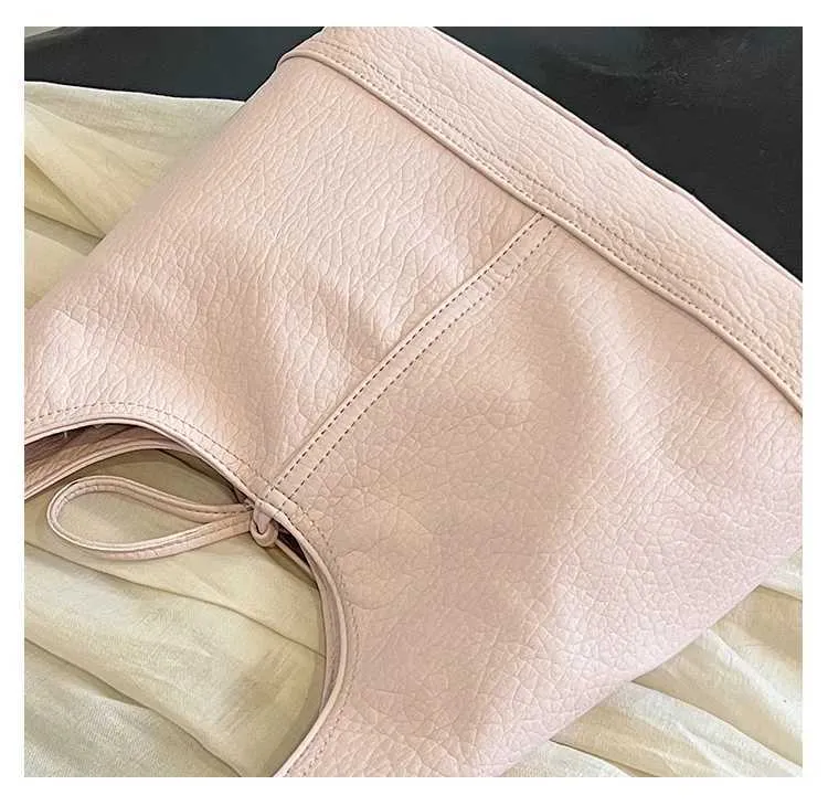 Sac à main en cuir PU solide et décontracté pour femme, sacoche à bandoulière polyvalente pour les déplacements quotidiens, grande capacité, sous les bras_voghion.com