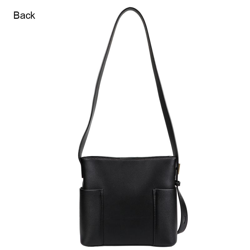 URBAN MASTER Matte Kontrast Farbe Unterarm Taschen für Frauen Echtes Kuh Leder Schulter Crossbody Tasche Eimer Commuter_voghion.com
