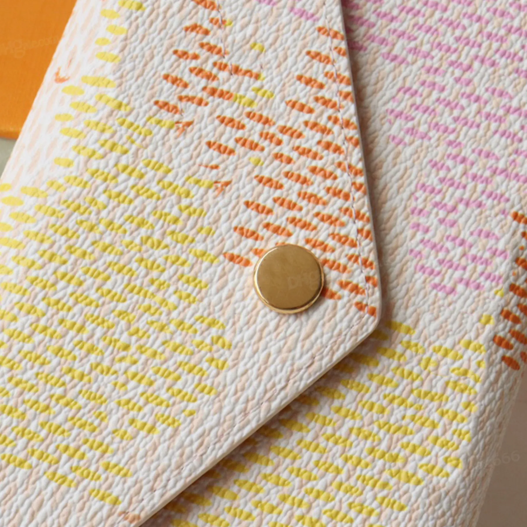 top Quality 10A Victorine Wallet Designer Coated Canvas Golden Hardware Wallets Leather Trim Card Holder Press Stud_voghion.com