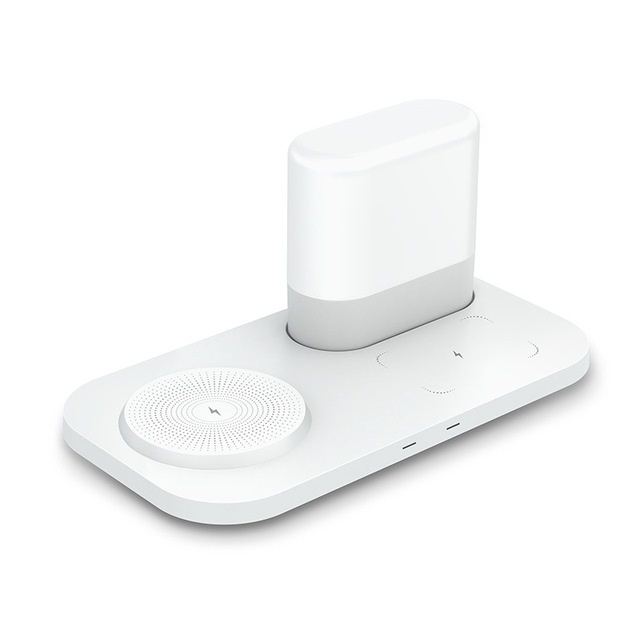 Încărcător wireless multifuncțional cu atmosferă, lumină de noapte, încărcător wireless pentru telefon desktop de 15W, suportă dropshipping_voghion.com