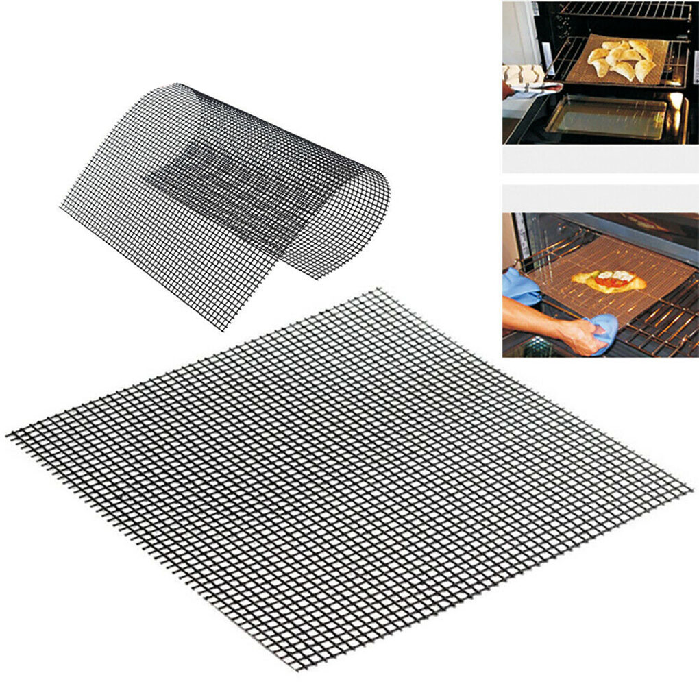 Heiße, nicht klebende Grill-Netzmatte, wiederverwendbar, hitzebeständig, Grill-Backnetz, Küchen-Kochnetz, Raucher-Grillmatte, Liner, Zubehör_voghion.com