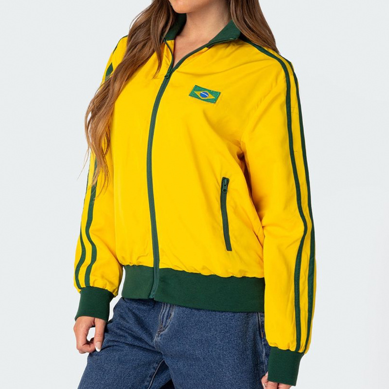 Felpa con cappuccio da donna in stile sportivo minimalista con stampa a contrasto, a maniche lunghe, girocollo, casual, autunno nuovo_voghion.com