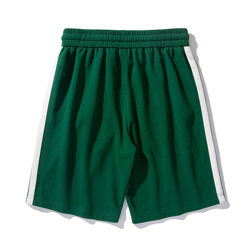 2023 Modne luźne pięciopunktowe uniwersalne dwurzędowe szorty w paski dla mężczyzn na lato na plażę Pa, koszykówka studencka na co dzień_voghion.com