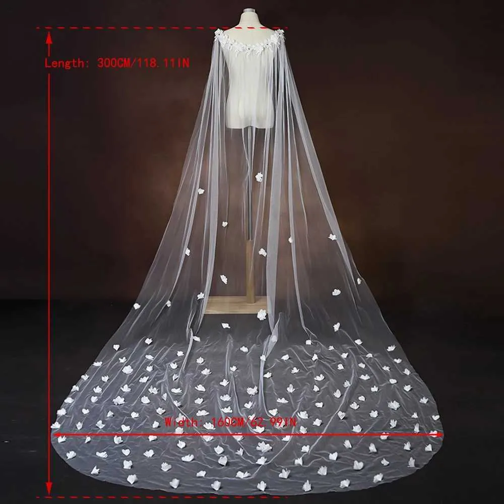 Gioielli per capelli da donna, mantella da sposa, veli, scialle lungo in stile cattedrale, accessori per abito da sposa, per la decorazione delle spalle_voghion.com