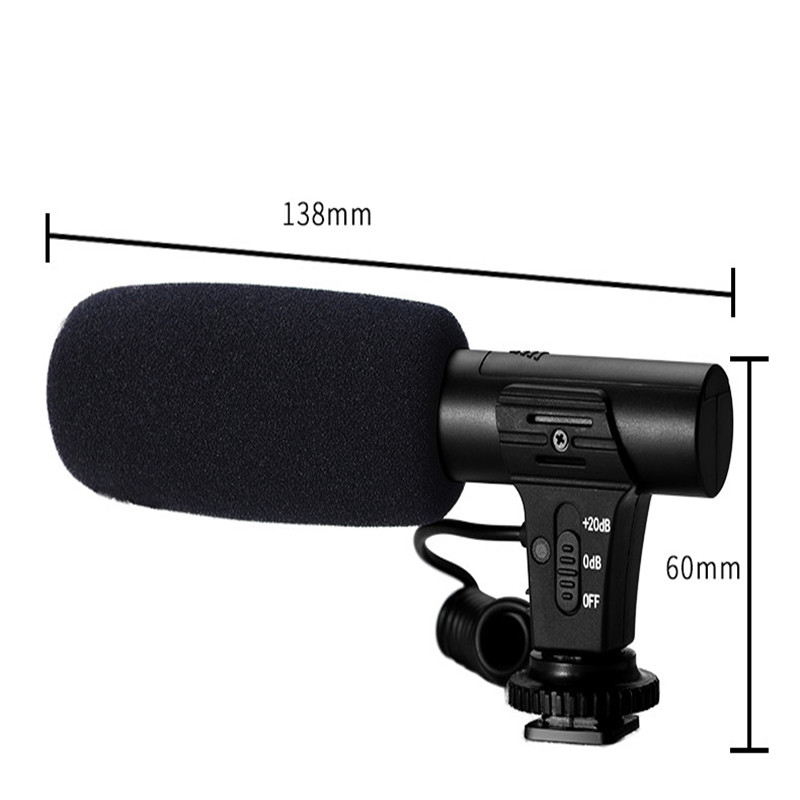 Kondensaatoriga videosalvestuse Vlogi mikrofon 3,5 mm pistikuga stuudiomikrofon kaameraarvuti jaoks Nikoni Canoni DSLR-kaamerale_voghion.com