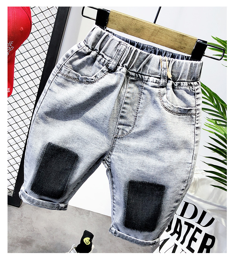 Mutter & Kinder kinder denim shorts kinder jeans Jungen lose shorts zwei-ton shorts_voghion.com