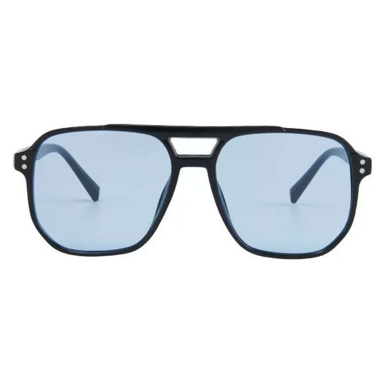 Óculos de sol piloto com lentes anti-UV para mulheres, óculos de sol com lentes duplas, estilo oceano vermelho e anti-UV_voghion.com