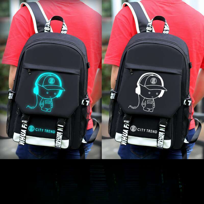 New Men's Casual Trend Large Capacity Backpack, Lightweight Spine Protection, Suitable For Middle School Students,_voghion.com