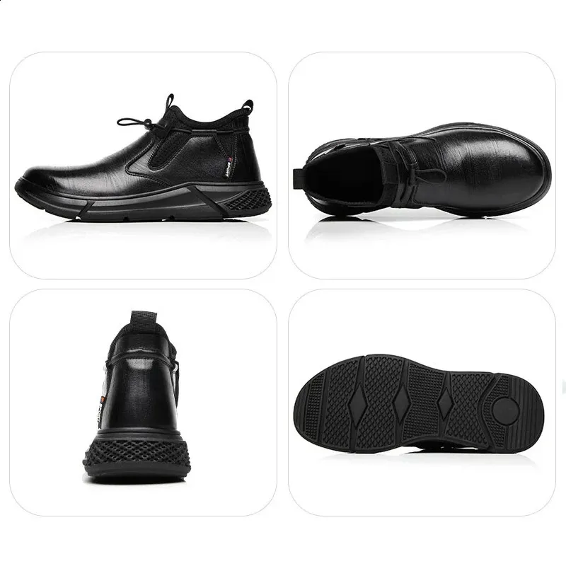 Sicherheitssportschuhe Für Herren Aus Leder Mit Stahlkappe_voghion.com