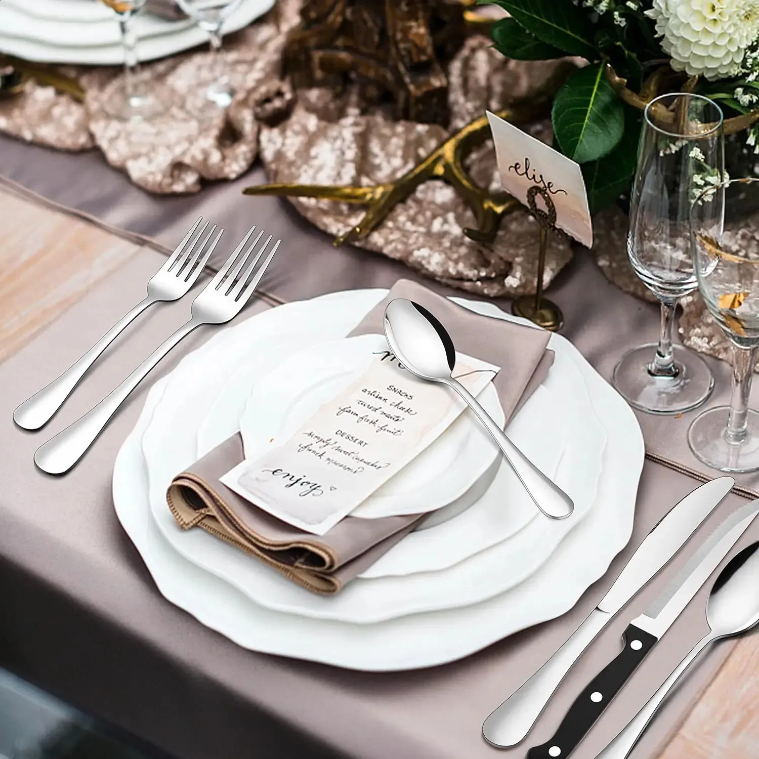24-Pc Flatware - Steak Knife｜4-Person Set｜240826 EU_voghion.com