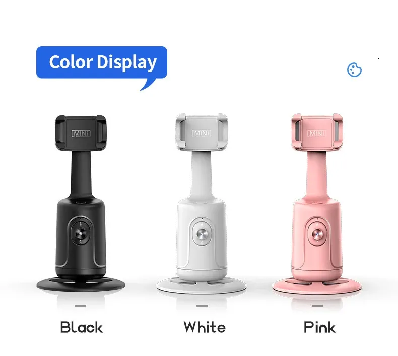 Selfieshow P01 Stabilisateur portatif universel à rotation automatique à 360° pour smartphone, vidéo en temps réel_voghion.com
