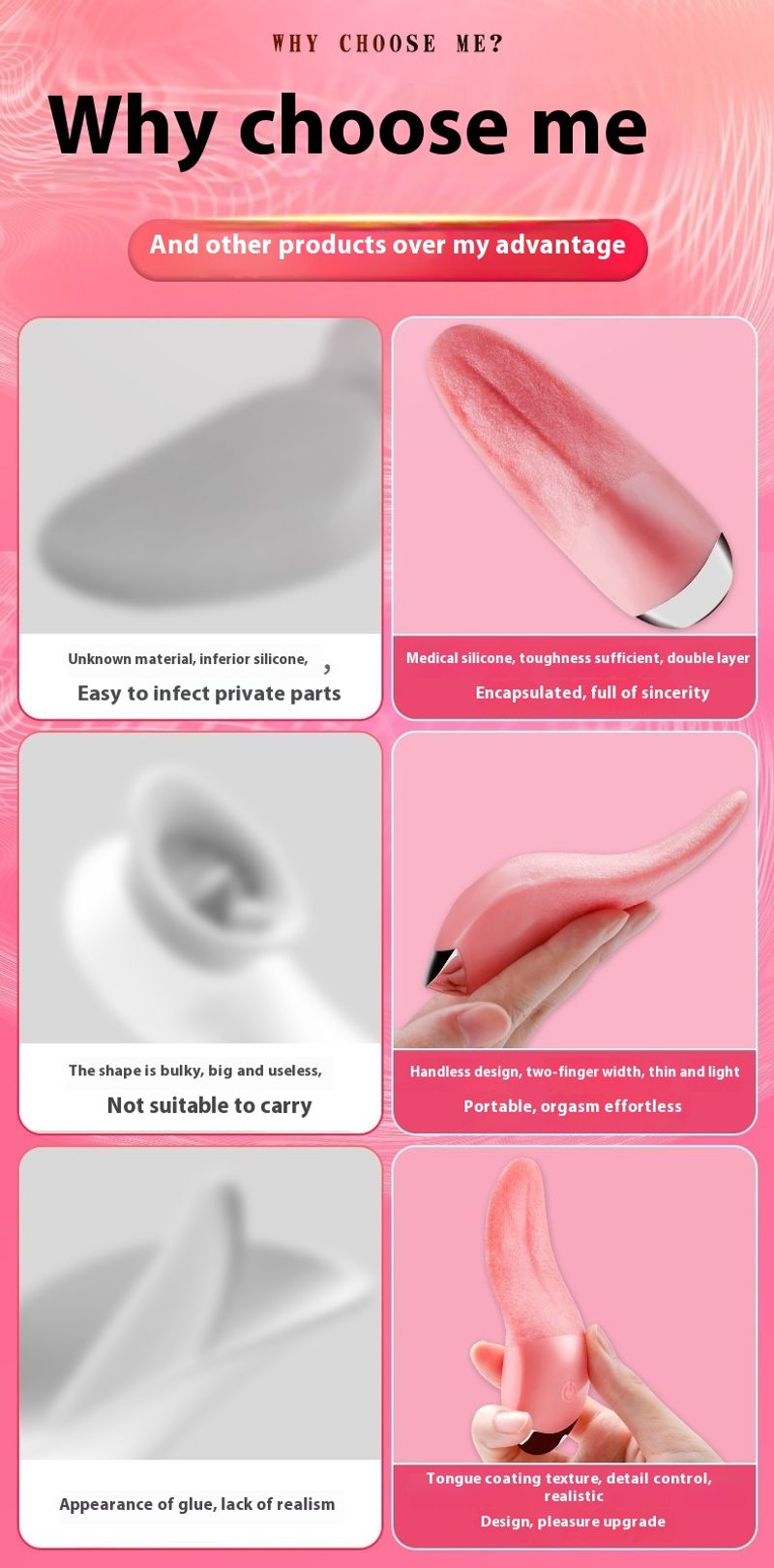 Sexspielzeug für Erwachsene, weibliche Simulationszunge, Masturbation, Lecken, Yin-Vibration, Heizspielzeug, G-Punkt-Orgasmus-Artefakt_voghion.com