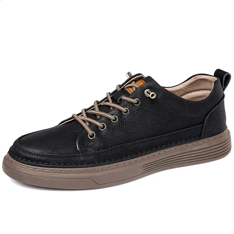 Abnkarwin Homens Couro Casual Sapatos Baixos Clássico Moda Primavera Verão Outono Inverno Tamanho Grande 47 240702_voghion.com