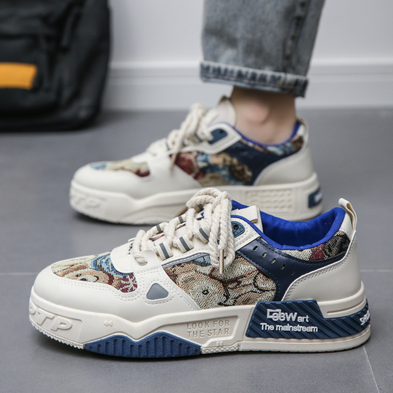 Chaussures pour hommes nouvelles chaussures en toile respirantes chaussures décontractées originales de niche pour hommes chaussures de planche chaussures à plateforme pour étudiants