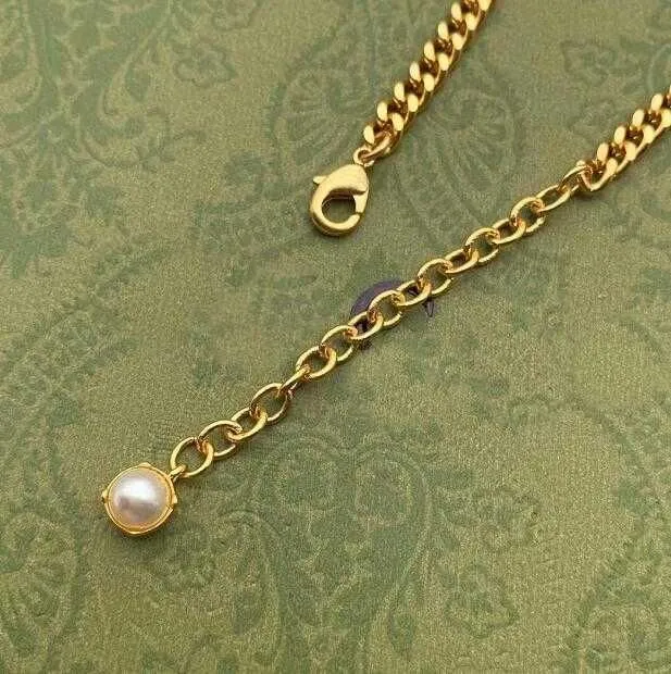 Frauen Designer Halskette Gold Schmuck Blumen Perle Anhänger Links Kette Sonne Halsketten Titan Brief Muster Mädchen Party_voghion.com