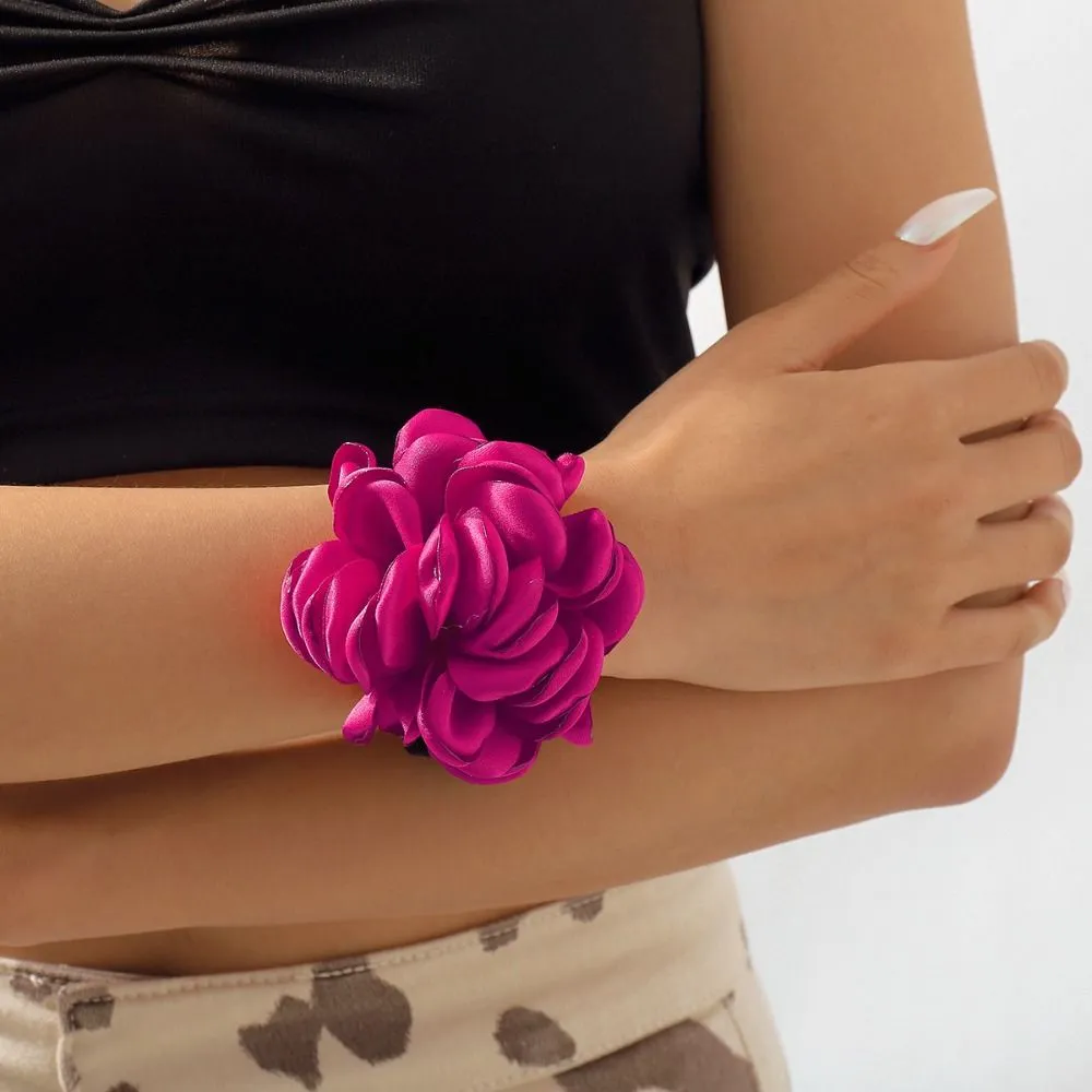 Chaînes Décorations Délicates Exagérées Grandes Fleurs De Rose Collier De Charme Chaîne De Cou Fleurs Colliers De Clavicule_voghion.com