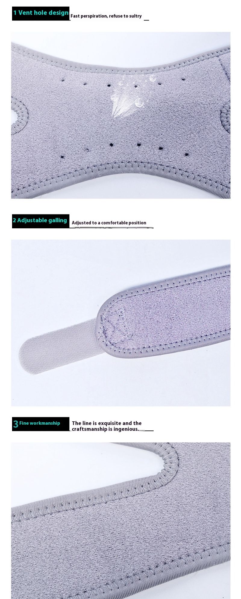 Sports silicone strap prure protection patellar running, mountaineering, breathable basketball, knee protection,_voghion.com