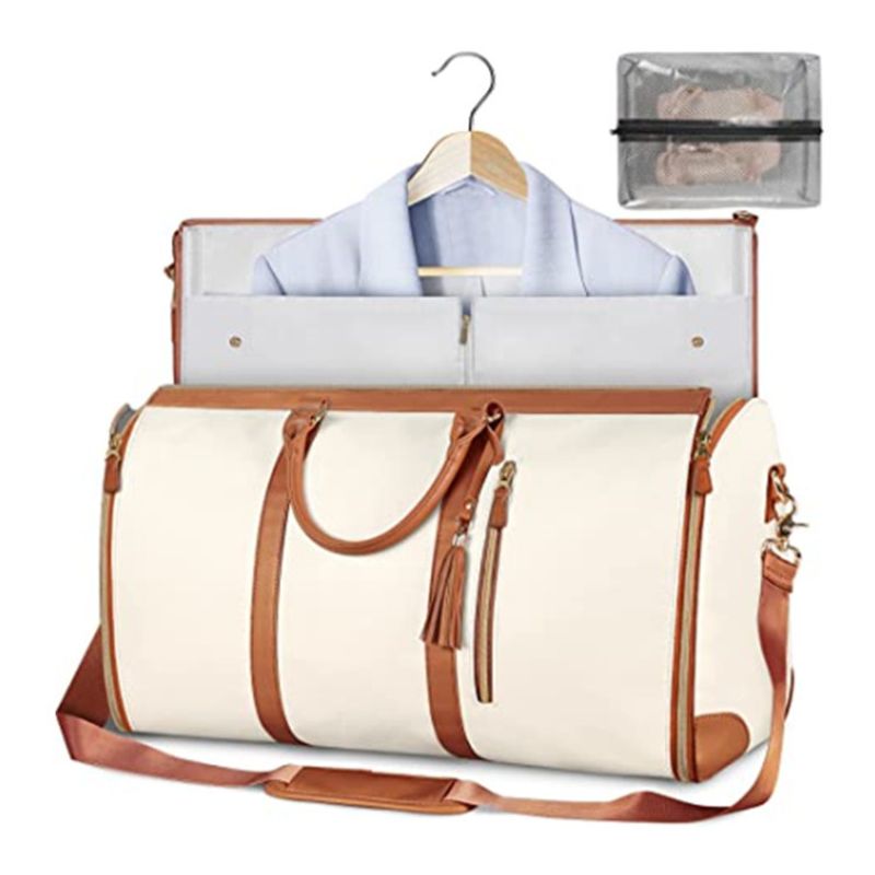Praktische Kleidung, große Reisetasche aus PU-Leder, Gepäcktasche, modische Reisehandtasche für Damen_voghion.com