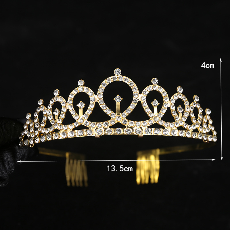 Women's Jewelry bridal accessories children's performance hair accessories European and American headband rhinestone headdress_voghion.com
