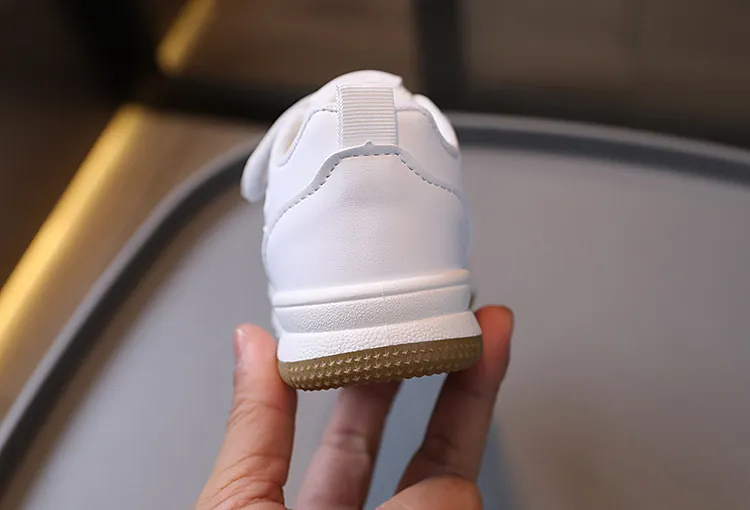 Toddler Kids Fashion Design Walking White Shoes Non-slip Casual Trainers Happysteps Infant Boys Girls Outdoor Board_voghion.com