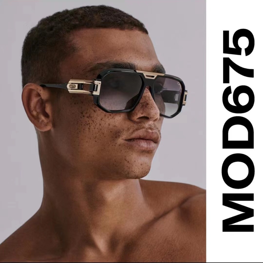 Lunettes de soleil modernes à grande monture pour hommes, INS Street Photo Ink 093, nouvelle collection 2024