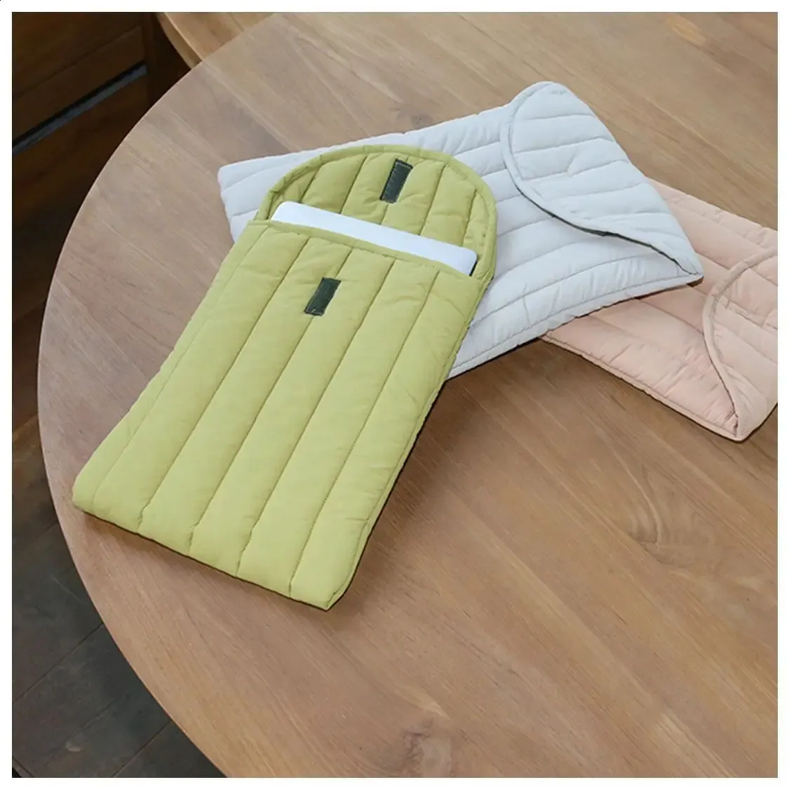 Ins Green Laptop Sleeve 11 13 14 15 16 Inch HP Notebook Carrying Bag Air Pro 13.3 Shockproof Case Women 240907_voghion.com
