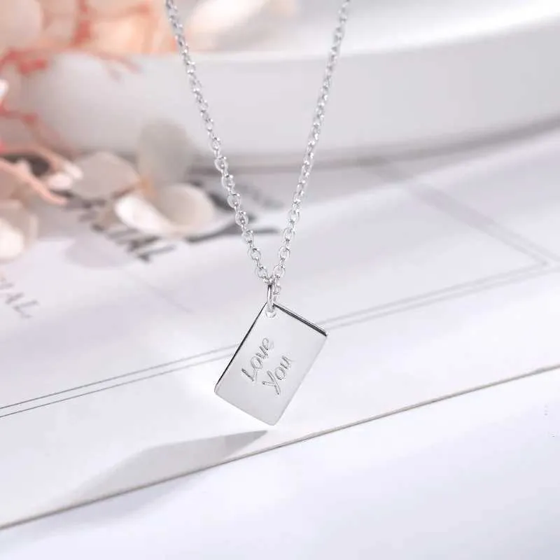 Envelope Locket Necklace With Rose Gold Secret Message Pendant_voghion.com