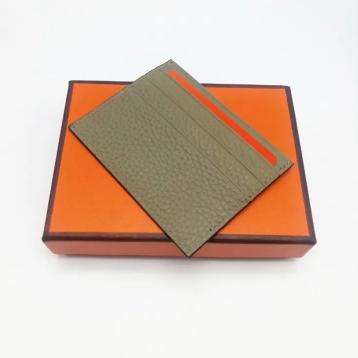 Portafoglio porta carte di credito in vera pelle di alta qualità per uomo e donna, mini portafoglio con scatola_voghion.com