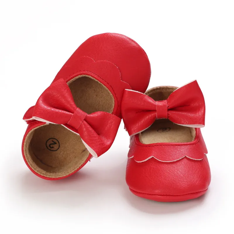 Scarpe per neonati con fiocco e suola morbida, per culla, per bambine, principesse, Littlesprouts_voghion.com