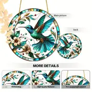 20,3 x 20,3 cm Traumfänger mit Kolibri und Blumenmotiv – doppelseitiges, leuchtendes Acryl. Perfekte Dekoration für Fenster, Wände und Garten. Kein Strom nötig. Tolles Weihnachtsgeschenk für Mütter._voghion.com