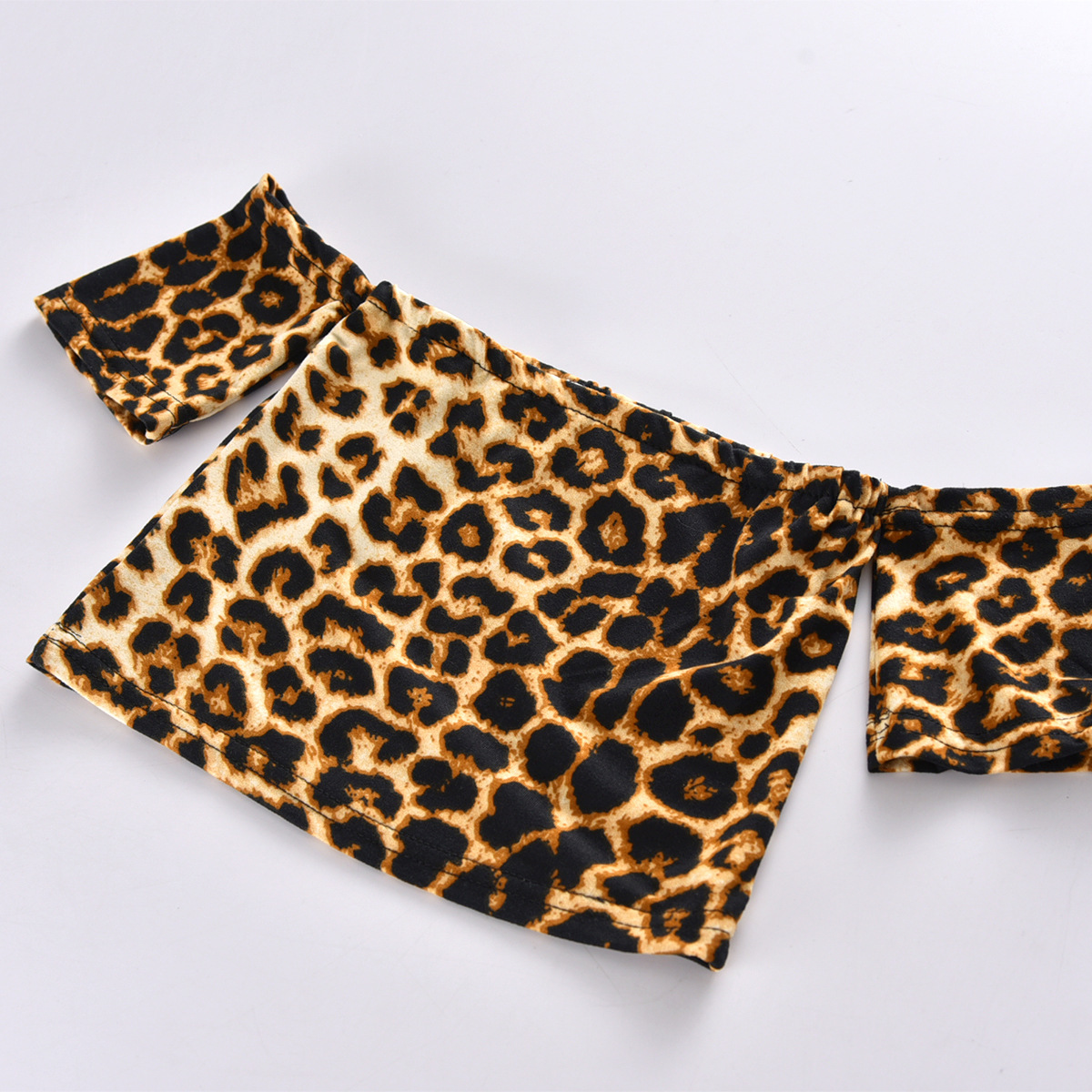 Mutter & Kinder kinder kleidung für mädchen leopard print korsett schwalbenschwanz rock vier-stück kinder anzug für mädchen_voghion.com