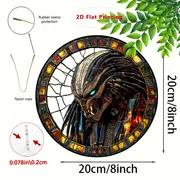 Alien Warrior Suncatcher - 8" Colorful Acrylic Art. Intergalactic Decor For Garden Or Home, Perfect As A Unique Gift._voghion.com